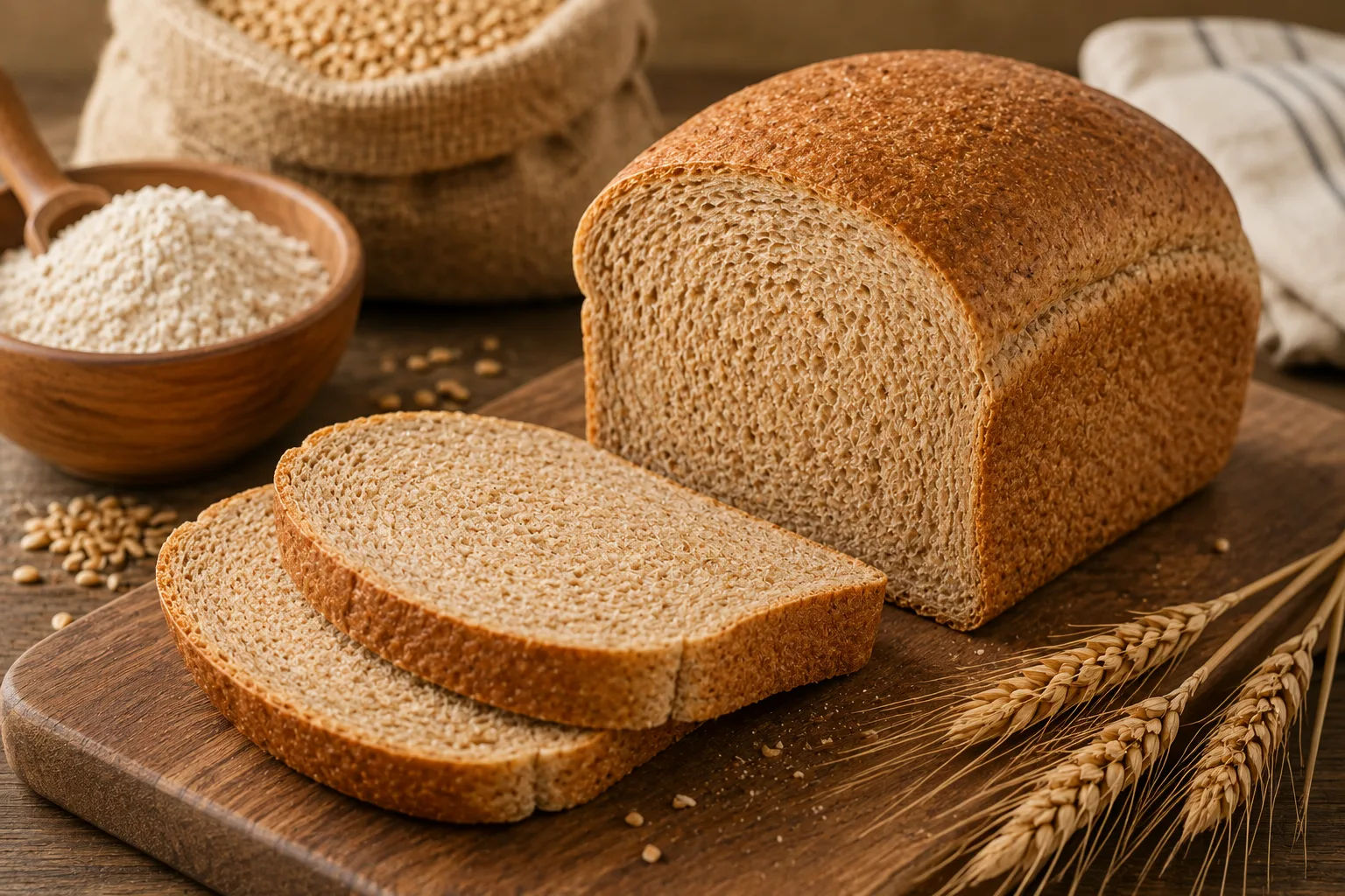100% Whole Wheat Atta Bread